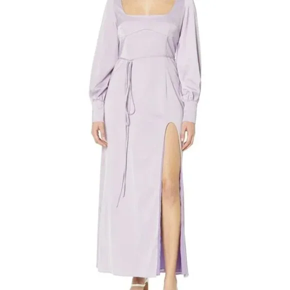 Caroline Crawford Patterson | Dresses | Caroline Crawford Size Lg The Drop  Womens Pastel Lilac Longsleeve Maxi Dress | Poshmark